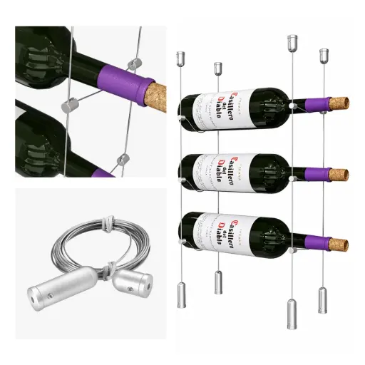 Ceiling -to-Floor Cable to Cable Cradle <br/> ~ Cabernet-Saumur Collection Kits ~