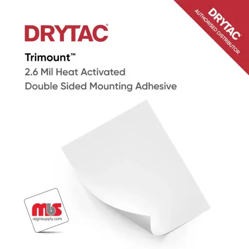 [DTTR-8.511] 8.5" W x 11" H Sheets - Drytac Trimount™ 2.6 Mil Heat Activated Double Sided Mounting Adhesive