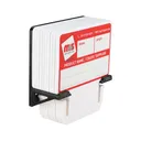 White MediaCards Kit for Vinyl Roll Storage - 10 Rewritable Double-Sided Cards for 3 Core Rolls with Black Magnetic Organizer - Label & Track Media Easily