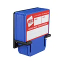 Blue MediaCards Kit for Vinyl Roll Storage - 10 Rewritable Double-Sided Cards for 3 Core Rolls with Black Magnetic Organizer - Label & Track Media Easily