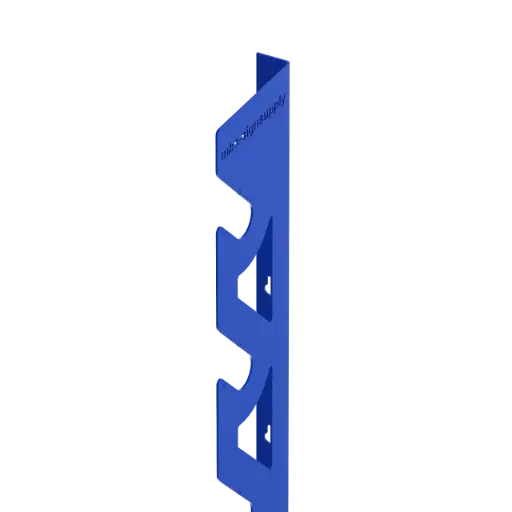 [WR5BL] Blue Wall Mounted Storage Rack for 5 Vinyl Rolls - Heavy-Duty Media Roll Holder & Organizer (Rods Or Swivel System Not Included)