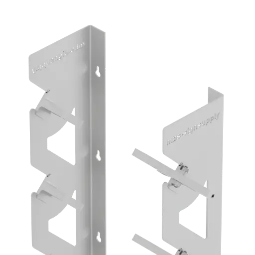 [WR-SW] White V-Bracket ABS Plastic Swivel System for Wall Mounted Storage - Easy-Return Design for Media Roll Racks (Set of 5)