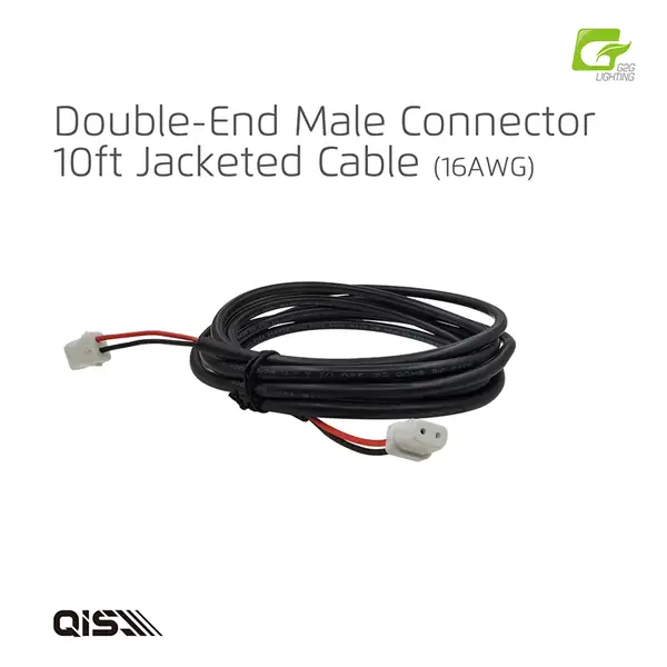 G2G QIS Series Double-End Male Connector 10' 16 AWG Wire (10 Pcs Per Bag)