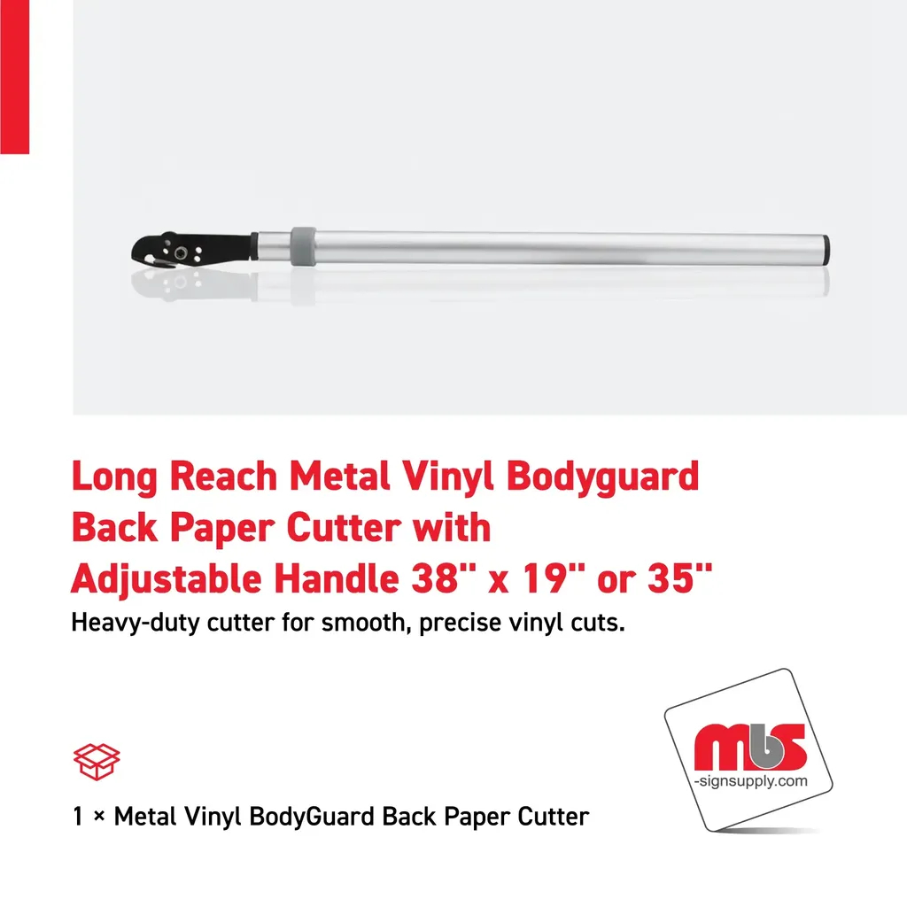 38'' Long Reach Metal Vinyl Bodyguard Back Paper Cutter with 19'' or 35'' adjustable Handle