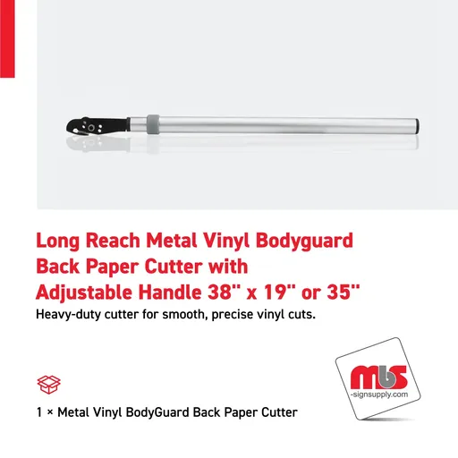 [CT-0211] 38'' Long Reach Metal Vinyl Bodyguard Back Paper Cutter with 19'' or 35'' adjustable Handle