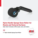 Nylon Handle Sponge Seam Roller for Rovets and Textured Surfaces