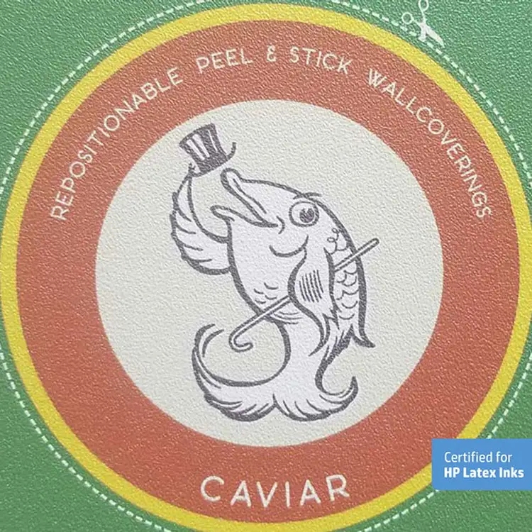 54'' x 100 Yards Roll - DreamScape Premium Polymeric Printable White Vinyl Wall + Floor Wrap - Caviar Texture - 13.0 Mil - Clear Back Permanently Repositionable Adhesive