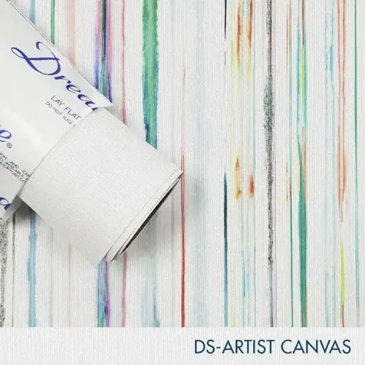 [DS-ARTCS20-5425] 54 x 25 Yards Roll - DreamScape Premium Polymeric Printable White Vinyl WallWrap - Artist Canvas Texture - 17.0 Mil - Clear Back Permanently Repositionable Adhesive