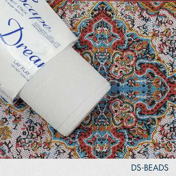 54'' x 25 Yards Roll - DreamScape Premium Polymeric Printable White Vinyl WallWrap - Beads Texture - 27.0 Mil - Clear Back Permanently Repositionable Adhesive