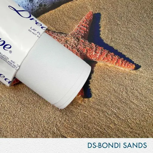 [DS-BOSD20-275] 27'' x 5 Yards Roll - DreamScape Premium Polymeric Printable White Vinyl WallWrap - Bondi Sands Texture - 17.0 Mil - Clear Back Permanently Repositionable Adhesive