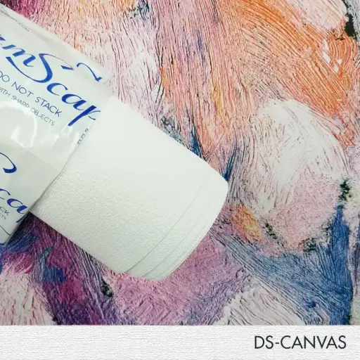 [DS-CNVS20-54200] 54'' x 200 Yards Roll - DreamScape Premium Polymeric Printable White Vinyl WallWrap - Canvas Texture - 27.0 Mil - Clear Back Permanently Repositionable Adhesive