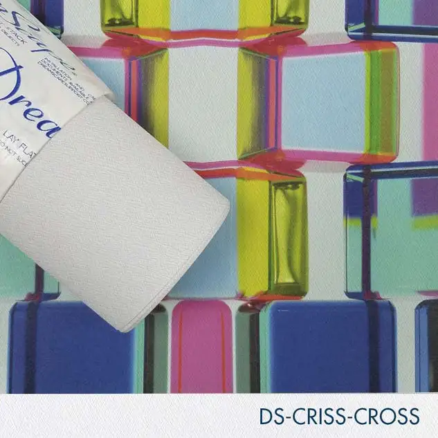 [DS-CRSS20-54100] 54'' x 100 Yards Roll - DreamScape Premium Polymeric Printable White Vinyl WallWrap - Crisscross Texture - 27.0 Mil - Clear Back Permanently Repositionable Adhesive