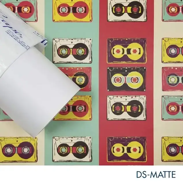 54'' x 50 Yards Roll - DreamScape Premium Polymeric Printable White Vinyl WallWrap - Matte Texture - 13.5 Mil - Clear Back Permanently Repositionable Adhesive