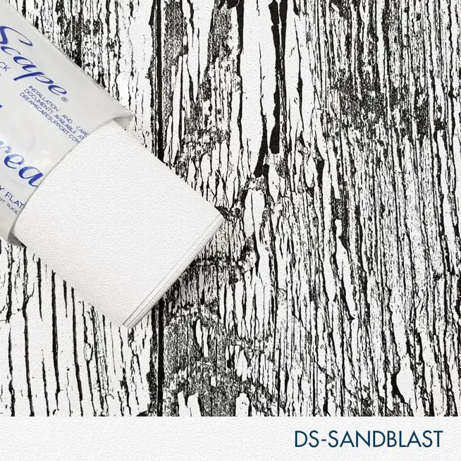 54'' x 25 Yards Roll - DreamScape Premium Polymeric Printable White Vinyl WallWrap - Sandblast Texture - 27.0 Mil - Clear Back Permanently Repositionable Adhesive