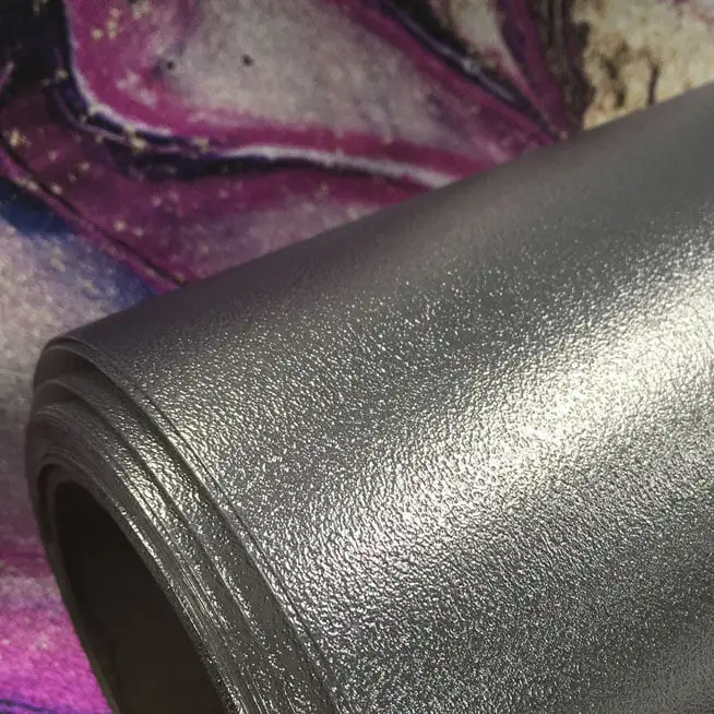 54'' x 100 Yards Roll - DreamScape Premium Polymeric Printable White Vinyl WallWrap - Platinum Texture - 18.0 Mil - Clear Back Permanently Repositionable Adhesive