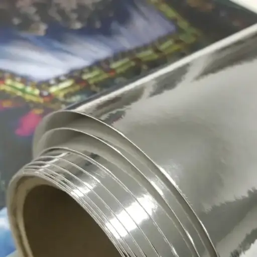 [DS-SVFL20-275] 27" x 5 Yards Roll - DreamScape Premium Polymeric Printable White Vinyl WallWrap - Silver Flash Texture - 16.0 Mil - Clear Back Permanently Repositionable Adhesive