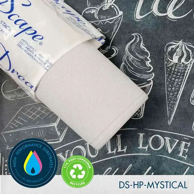 54" x 50 Yards Roll - DreamScape Premium Polymeric Printable White Vinyl WallWrap - Mystical Texture - 27.0 Mil - Clear Back Permanently Repositionable Adhesive