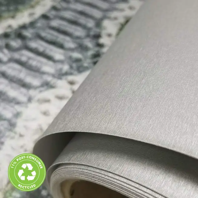 54'' x 50 Yards Roll - DreamScape Premium Polymeric Printable White Vinyl WallWrap - Satara Steel Texture - 16.5 Mil - Clear Back Permanently Repositionable Adhesive