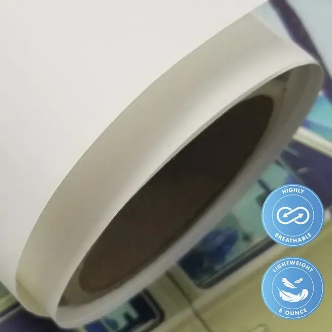 54'' x 25 Yards Roll - DreamScape Premium Polymeric Printable White Vinyl WallWrap - Nolar Texture - 11.0 Mil - Clear Back Permanently Repositionable Adhesive