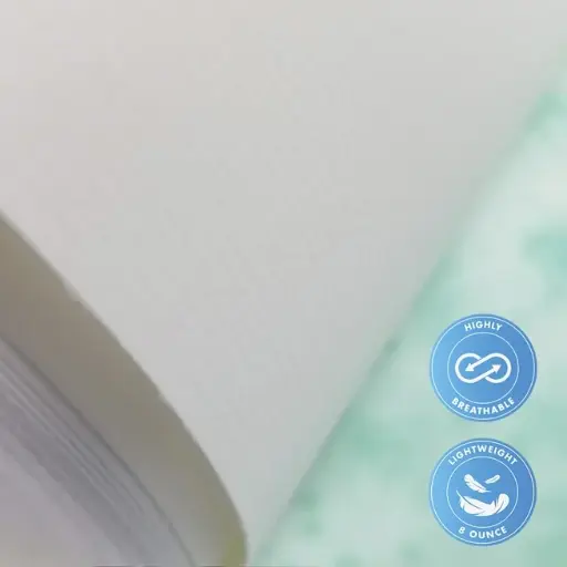 [DS-NOLARSAIL8-54100] 54'' x 100 Yards Roll - DreamScape Premium Polymeric Printable White Vinyl WallWrap - Nolar Sailcloth Texture - 11.0 Mil - Clear Back Permanently Repositionable Adhesive