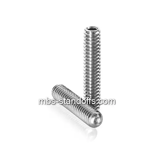 Metric set screws, Allen, Cup point, Zinc steel, 4mm x 0.7mm x 6mm
