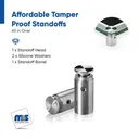 Outdoor Grade 304 Stainless Steel Tamper Proof Special Standoffs