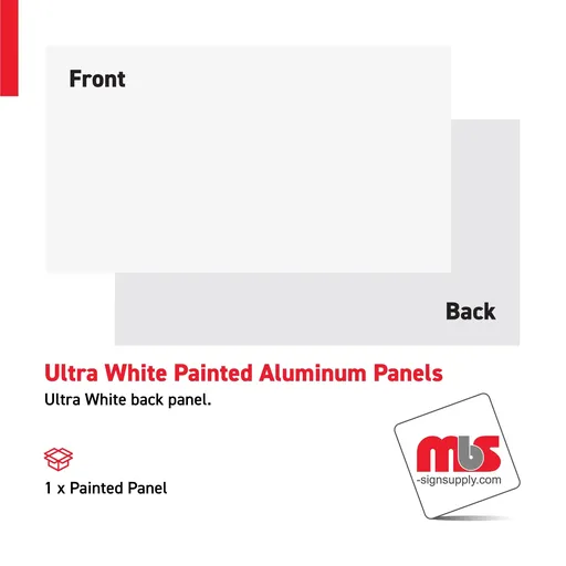 48" x 96" x .080 Ultra White Painted Aluminum Panels