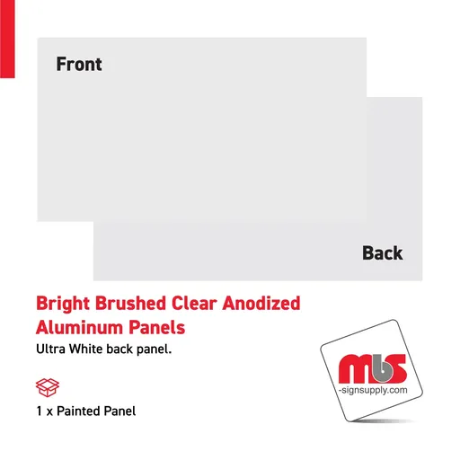 .040 Bright Brushed Clear Anodized Aluminum Panels