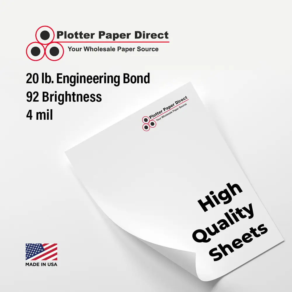 20 Lb White Bond Paper Sheets