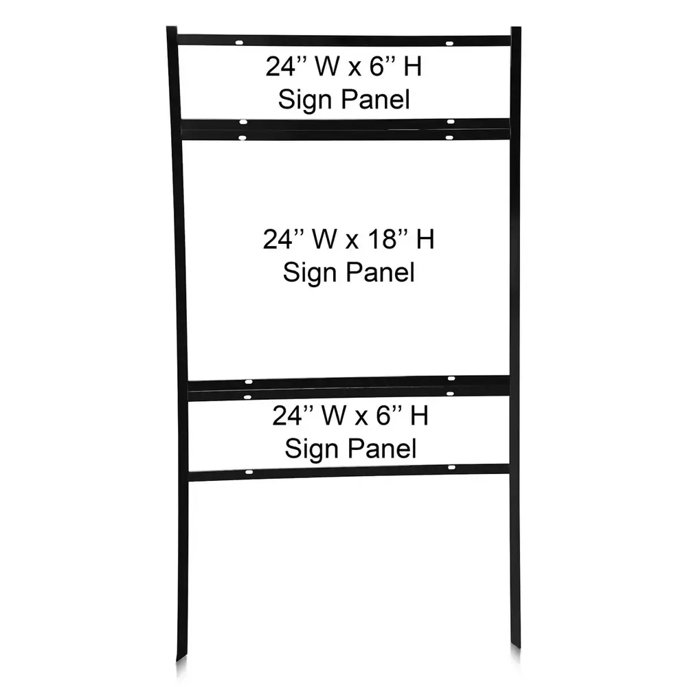 Double Rider Steel Sign Frame
