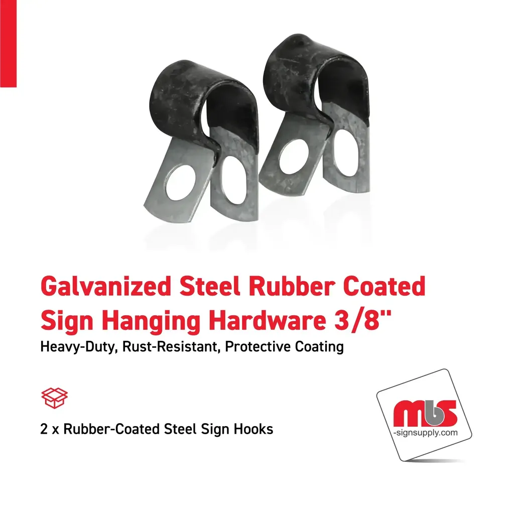 Galvanized Steel Rubber Coated Sign Hanging Hardware