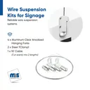 Wire Suspension Kit for Signage (T-Bar Clamp)