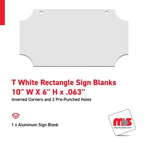 White Painted Sign Blanks