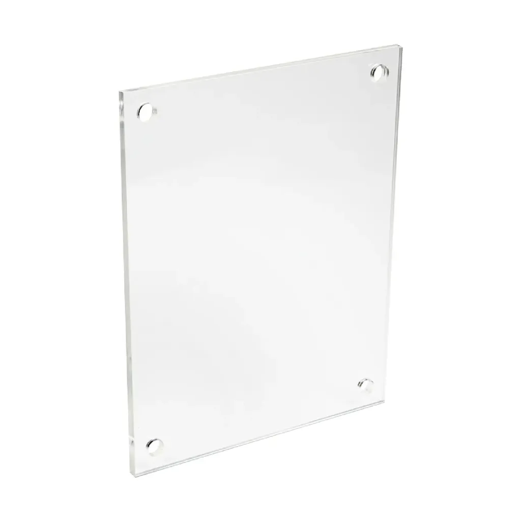 (2) 24" x 36" Clear Acrylics, Pre-Drilled With Polished Edges (Thick 3/16" each), with Drill Template & Instruction Guide, For Wall Frame Use