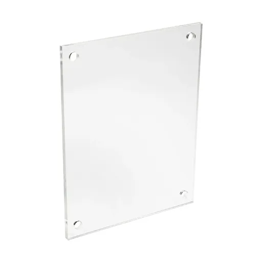 (2) Clear Acrylics For Wall Frame Use, Pre-Drilled With Polished Edges, Includes Drill Template & Instruction Guide