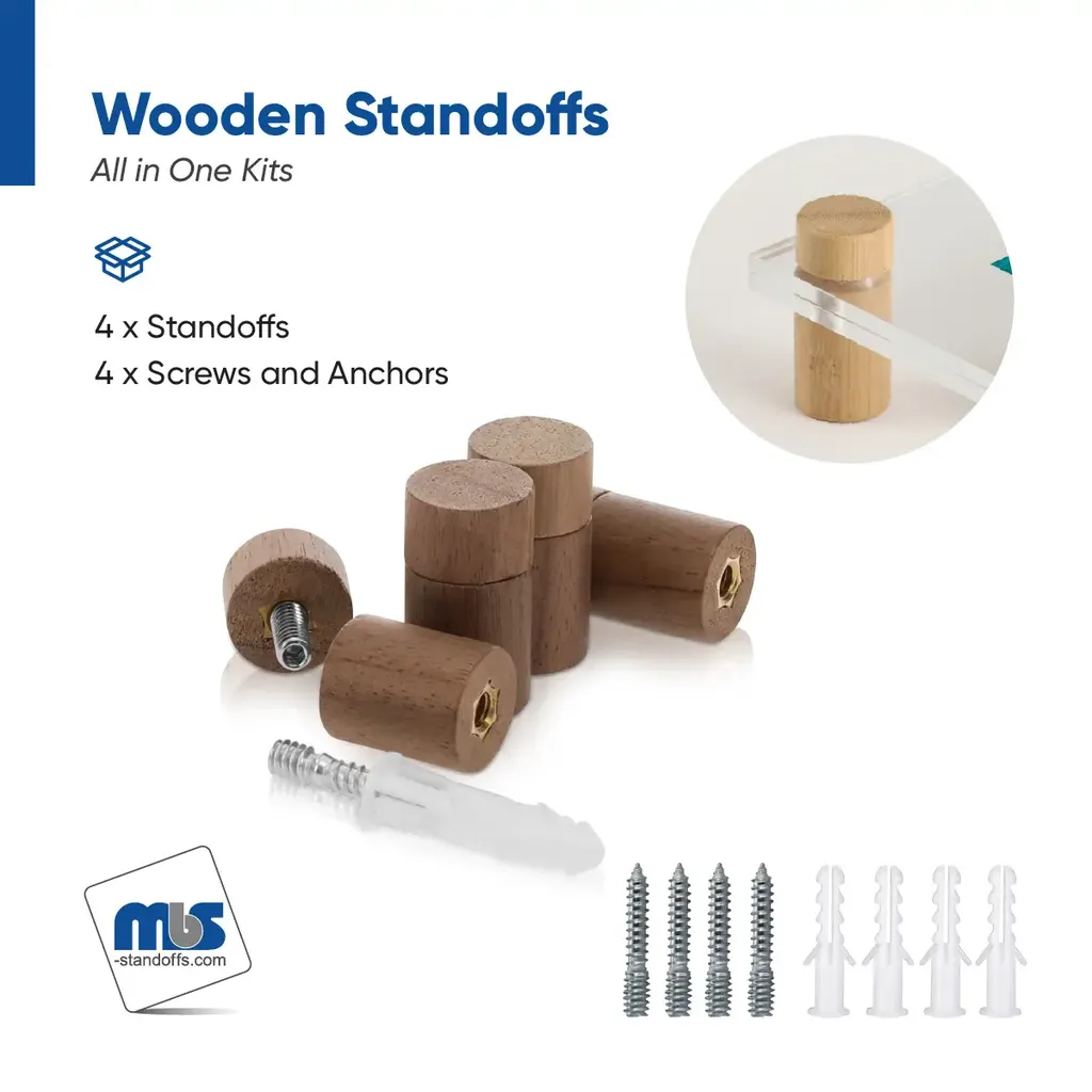 Walnut Wooden Standoffs