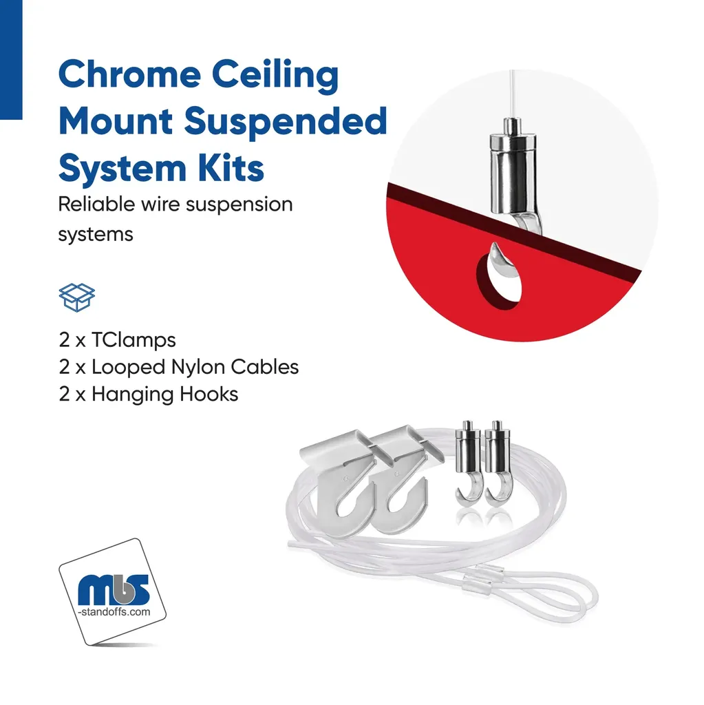 Drop Ceiling Suspended Cable Kits with Hooks
