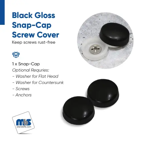 Solid Color Plastic Snap Cap For #10 and #12 Screw