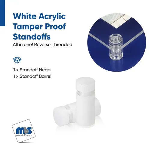 White Acrylic Standoffs