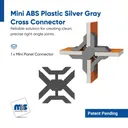 Cross Mini Panel Connector for 1/4'' and 1/2'' Panels