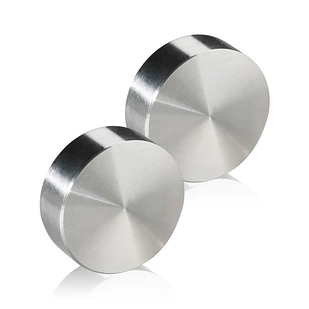 1-1/2" Diameter, 3/8-16 Threaded Heavy Duty Stainless Steel Caps for Glass Railings