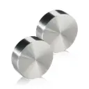 1-1/2" Diameter, 3/8-16 Threaded Heavy Duty Stainless Steel Caps for Glass Railings