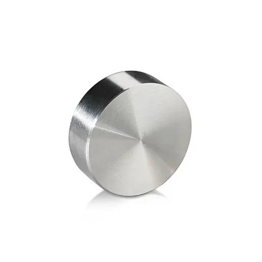 1-1/2" Diameter, 3/8-16 Threaded Heavy Duty Stainless Steel Caps for Glass Railings