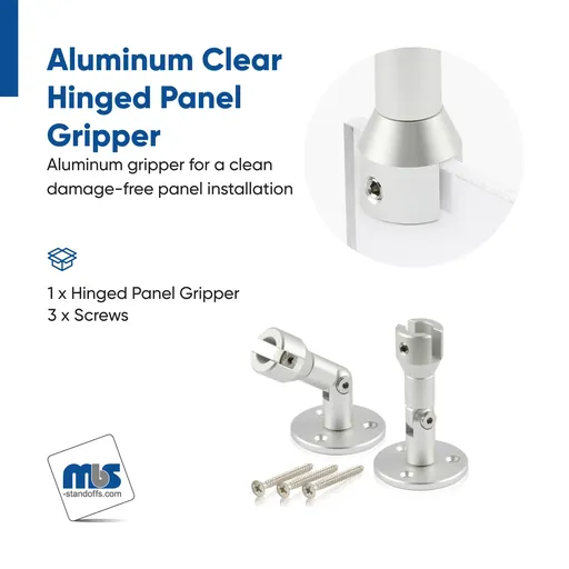 Hinged Aluminum Panel Grippers for 1/4" Thick Material