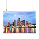 Aluminum Silver Banner Rails with Easy Hinge Snap Open System - 2 Pieces