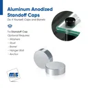 1-1/2" Diameter, 5/16-18 Threaded Caps - 3/8" Hole Required