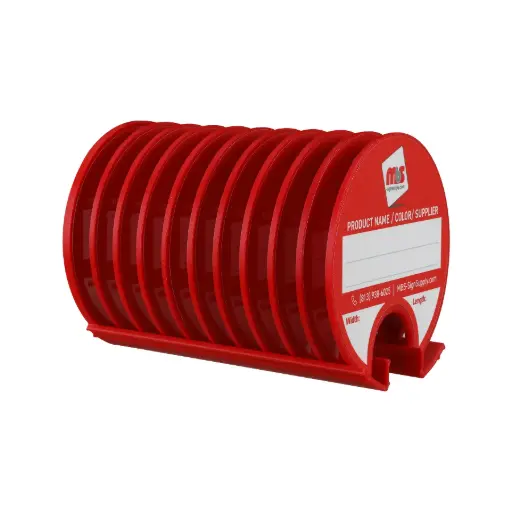 Kit Of 10 2'' Rewritable Mbs-SignSupply Media Lids with Magnetic Wall Organizer