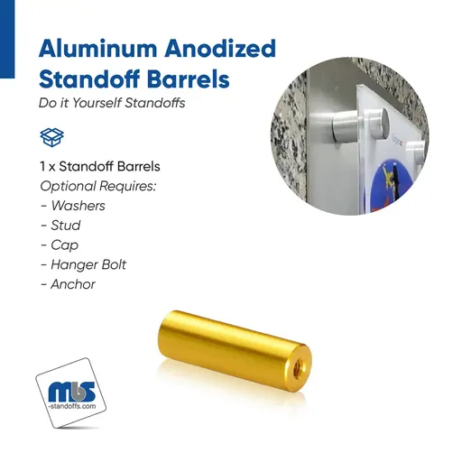 5/8" Diameter, 1/4-20 Threaded Barrels - 5/16" Hole Required