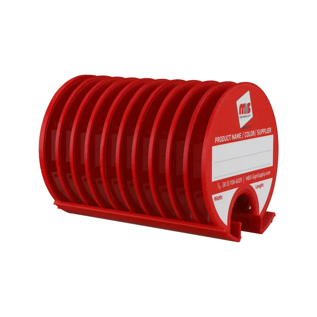 Kit Of 10 3'' Rewritable Mbs-Sign Supply Media Lids with Magnetic Wall Organizer