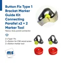 Type 1 Fix, for Parallel Panels + Button Complete Kits with Marker Tool